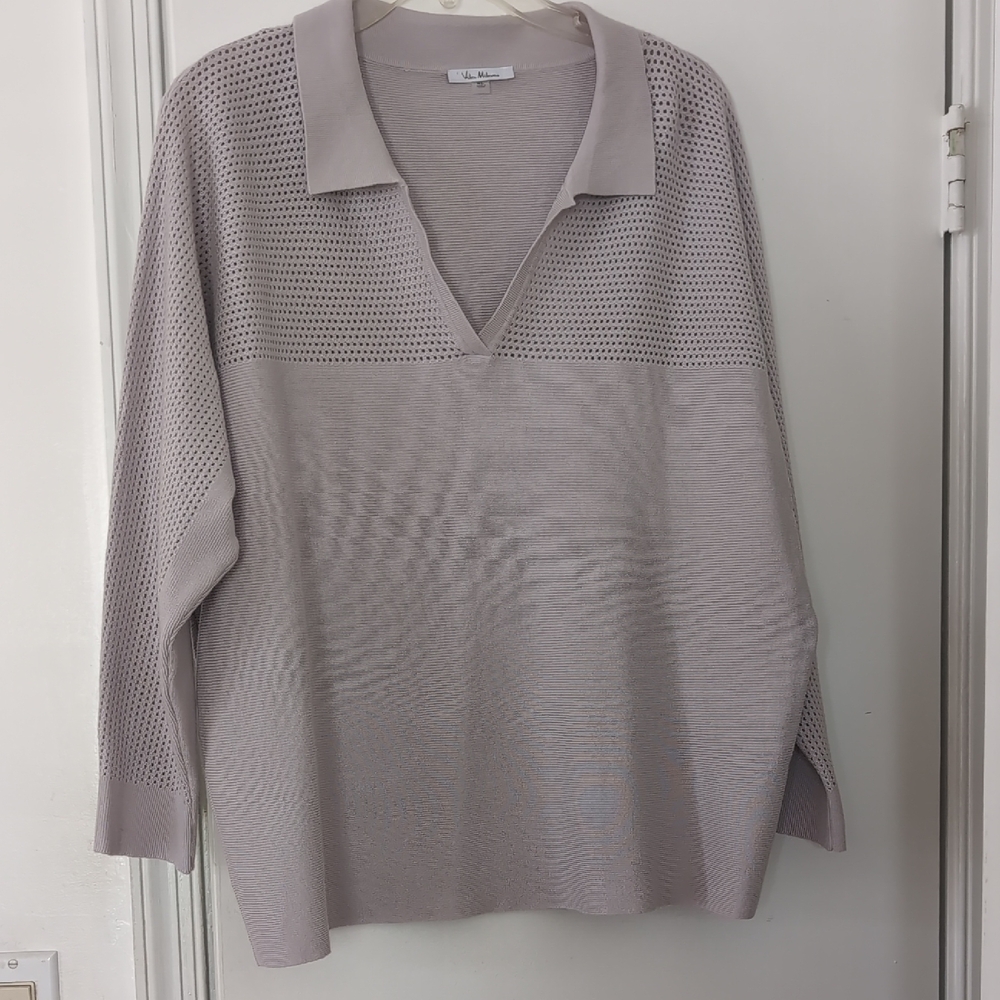 Lilac V-Neck Knit Sweater